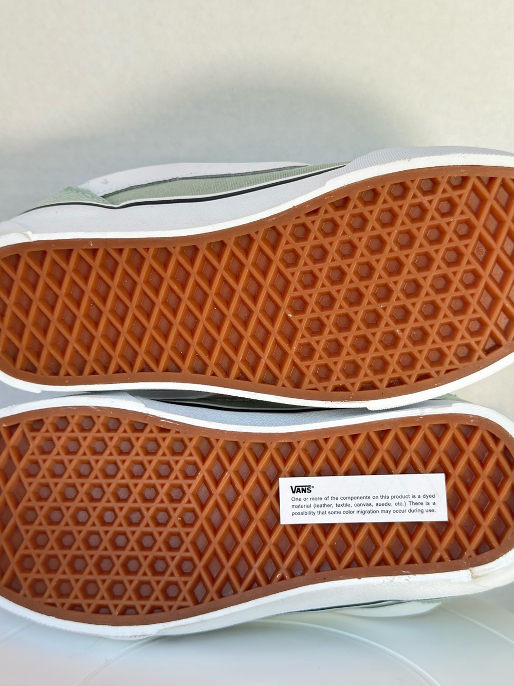 Vans Old Skool Sneakers in Sage Green and White - Picture 8 of 9